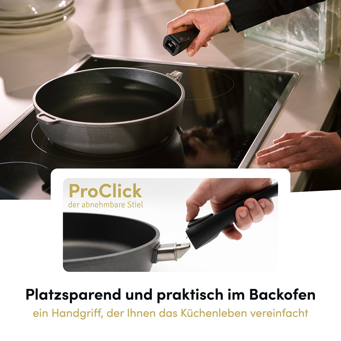 Hochrandpfanne Ø 20-28 cm I Deckel optional