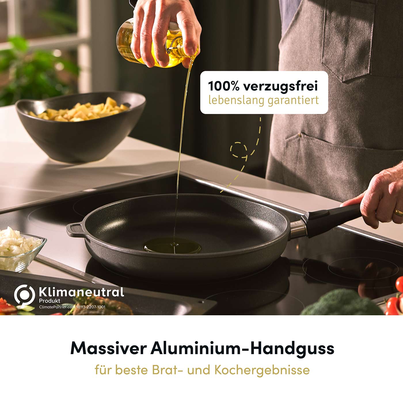 Hochrandpfanne Ø 20-28 cm I Deckel optional